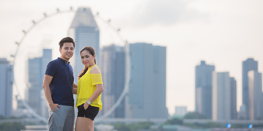 Singapore Engagement Shoot Marina Barrage